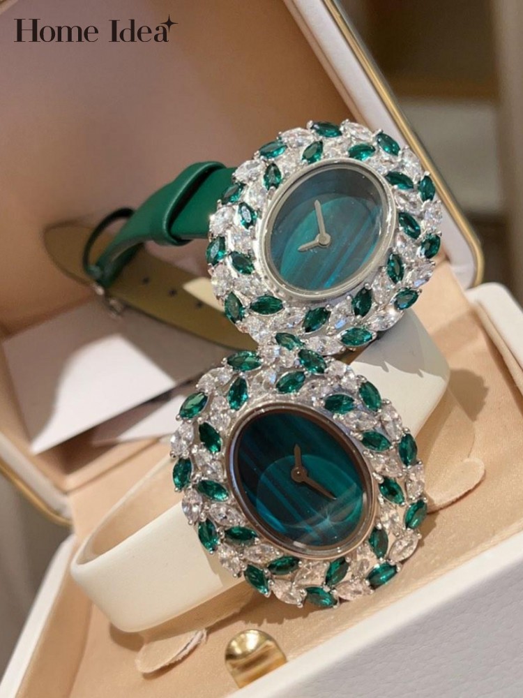 Jewelry Watches For Ladies - Neue Designer-Damenuhr mit glänzenden Diamanten, ovale