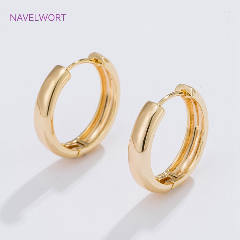 Hoop Earrings - 6 Größen vergoldete Kreisohrringe als Geschenk