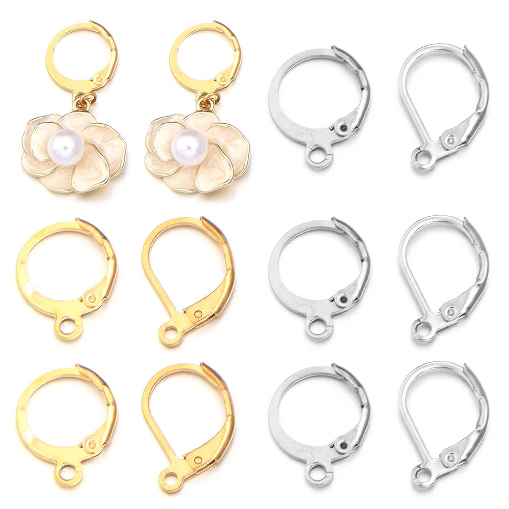 Hoop Earrings - 20 teile/los Edelstahl Ohr Haken Runde