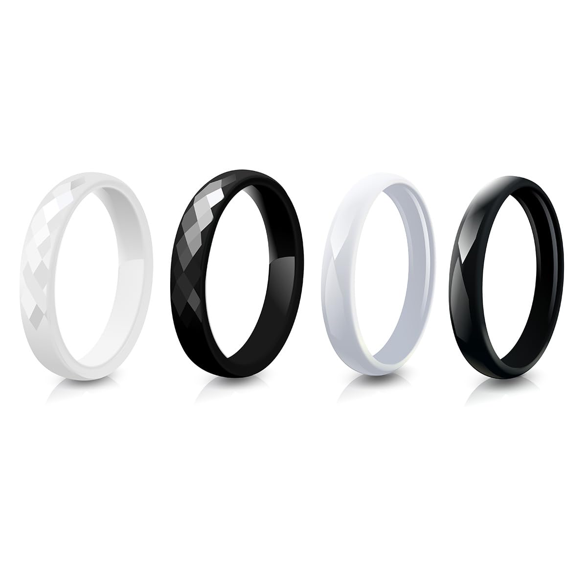 Minimalist Ring Stackable - 3mm Keramik-Ehering für Frauen, Dünne Stapelbare
