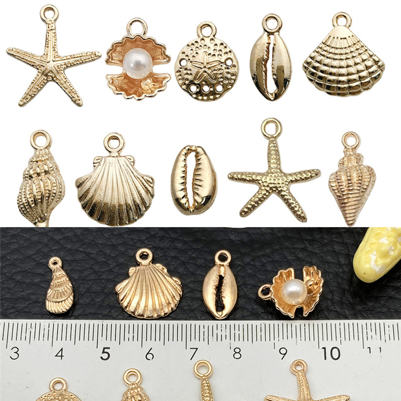 Drop Earrings - 30 Stück Metalllegierung Muschel Seestern Perlen