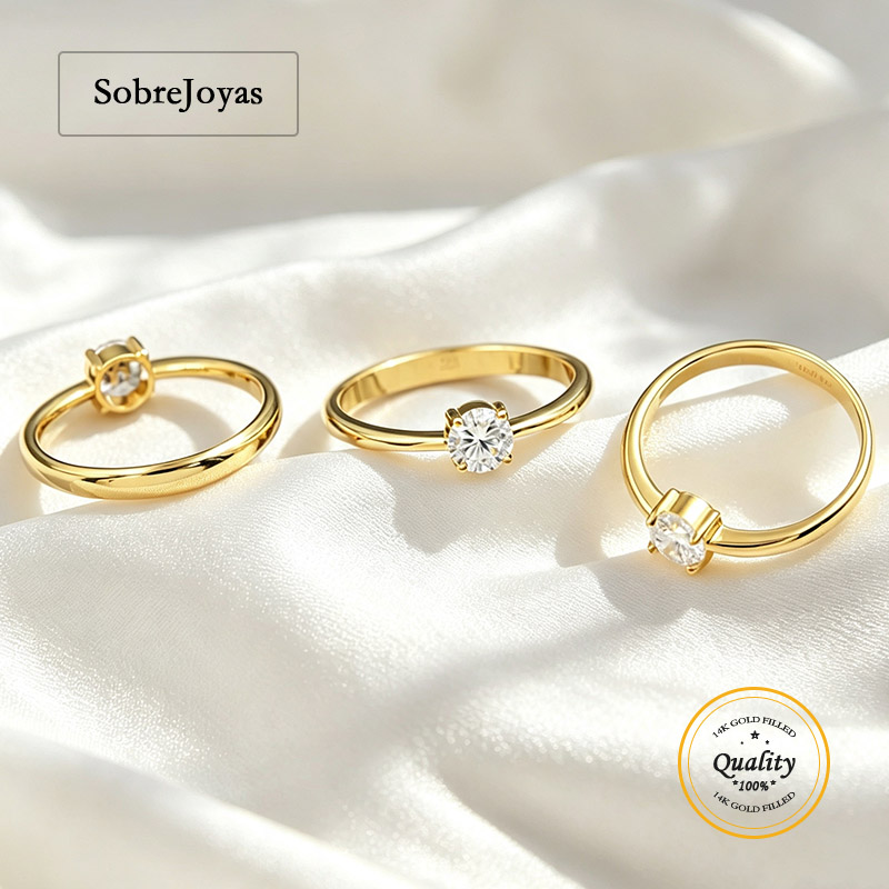 Minimalist Ring Stackable - 14K Gold gefüllter 5A CZ Ring