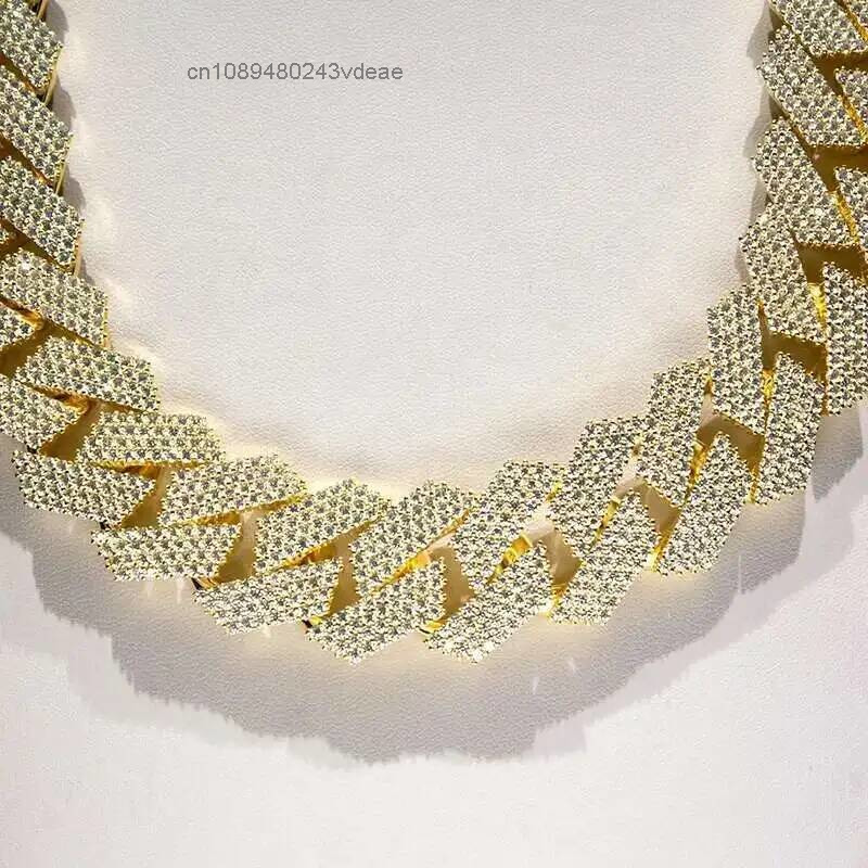 Hip Hop Chain Necklace - Maßgefertigter Hip-Hop-Schmuck S925 Silber 24mm 4-reihige