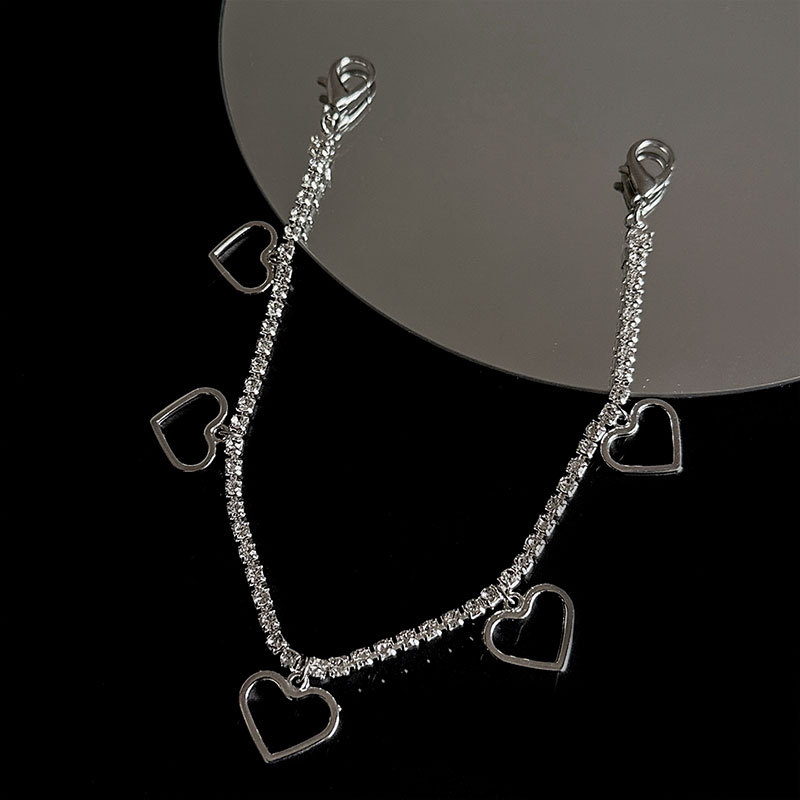 Hip Hop Chain Necklace - Europa und Amerika Silber Farbe hohl