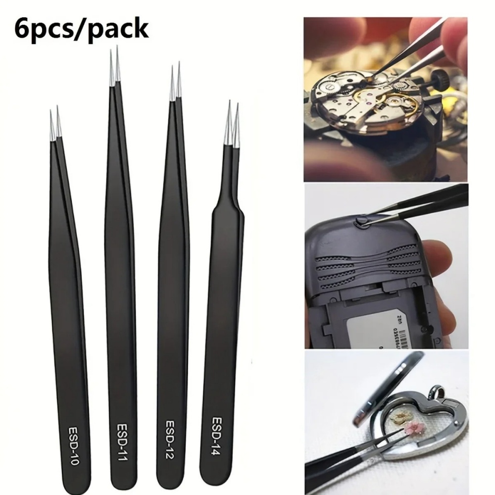 6 Stück Edelstahl-Antistatik-P – Jewelry Repair & Watches Durham Nc Bewertung und Preis