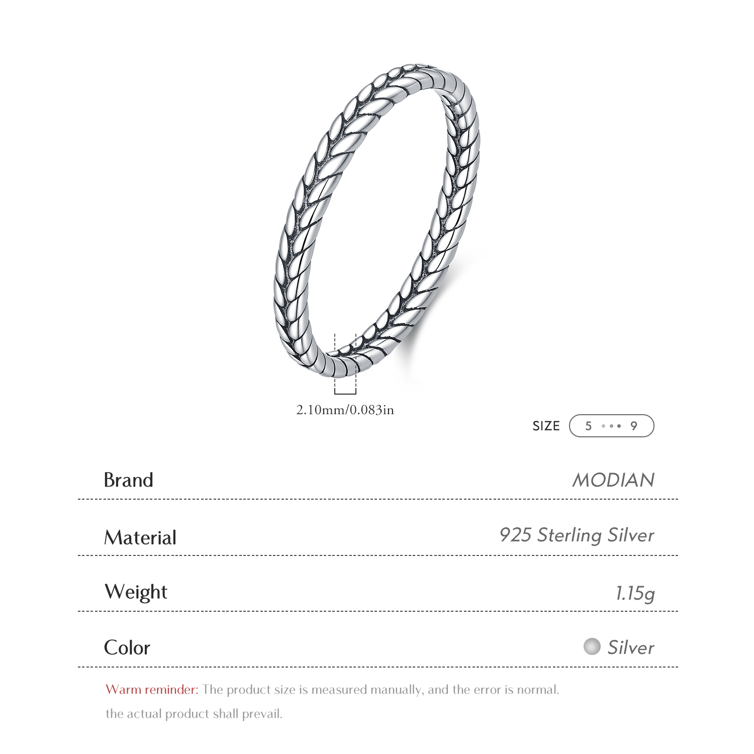 MODIAN 925 Sterling Silber Ret – Minimalist Ring Stackable Bewertung und Preis