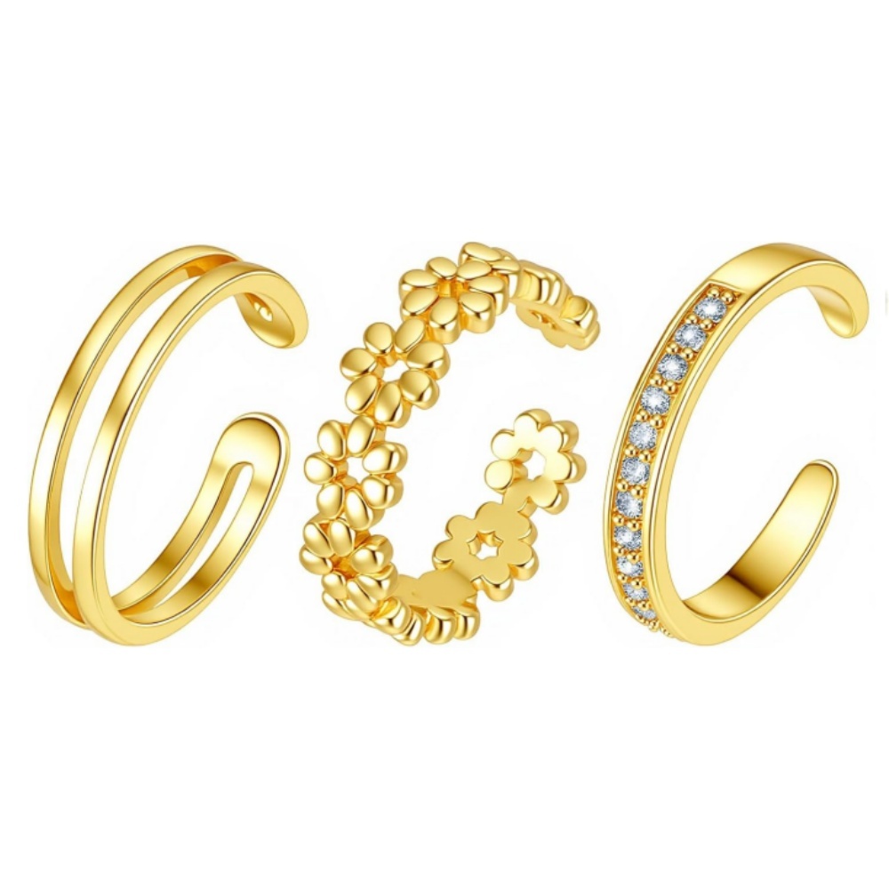 3-teiliges Gold-Ringset für Da – Minimalist Ring Stackable Bewertung und Preis