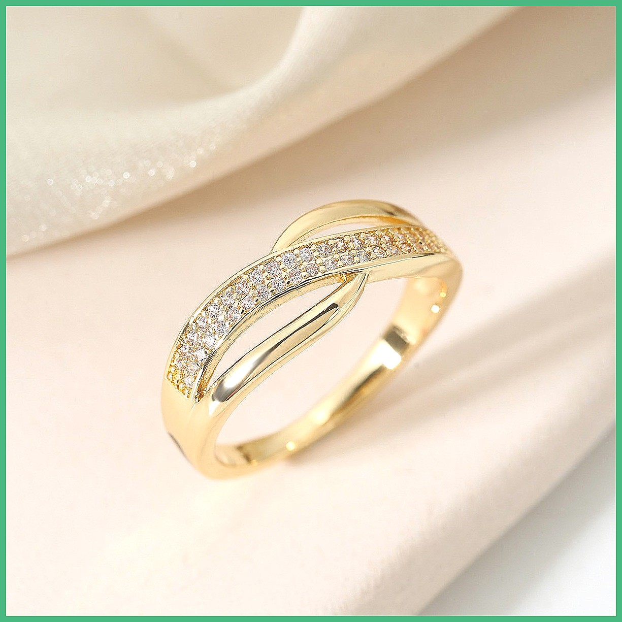 Kreuzfingerring-Set mit Vollkr – Minimalist Ring Stackable Bewertung und Preis