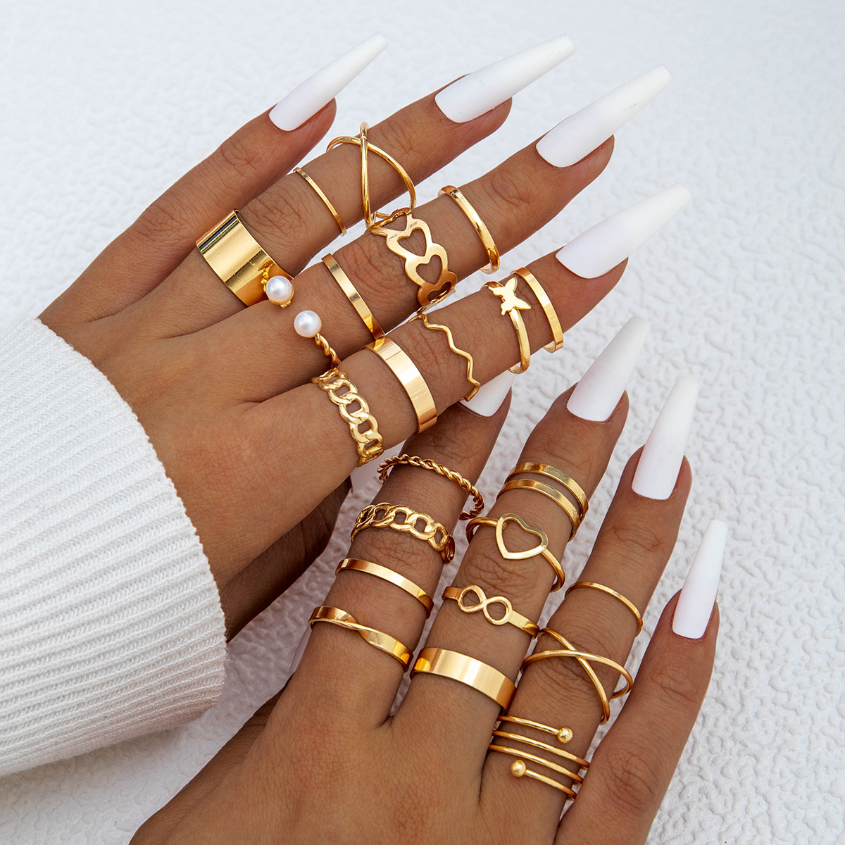 Ring-Set mit Schmetterlingsfig – Minimalist Ring Stackable Bewertung und Preis