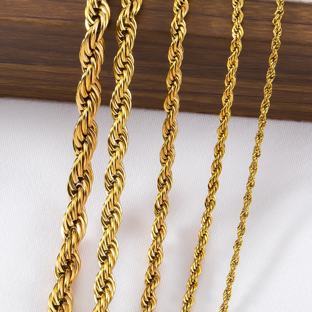 0,5/1 Meter Edelstahl Gedrehte – Hip Hop Chain Necklace Bewertung und Preis