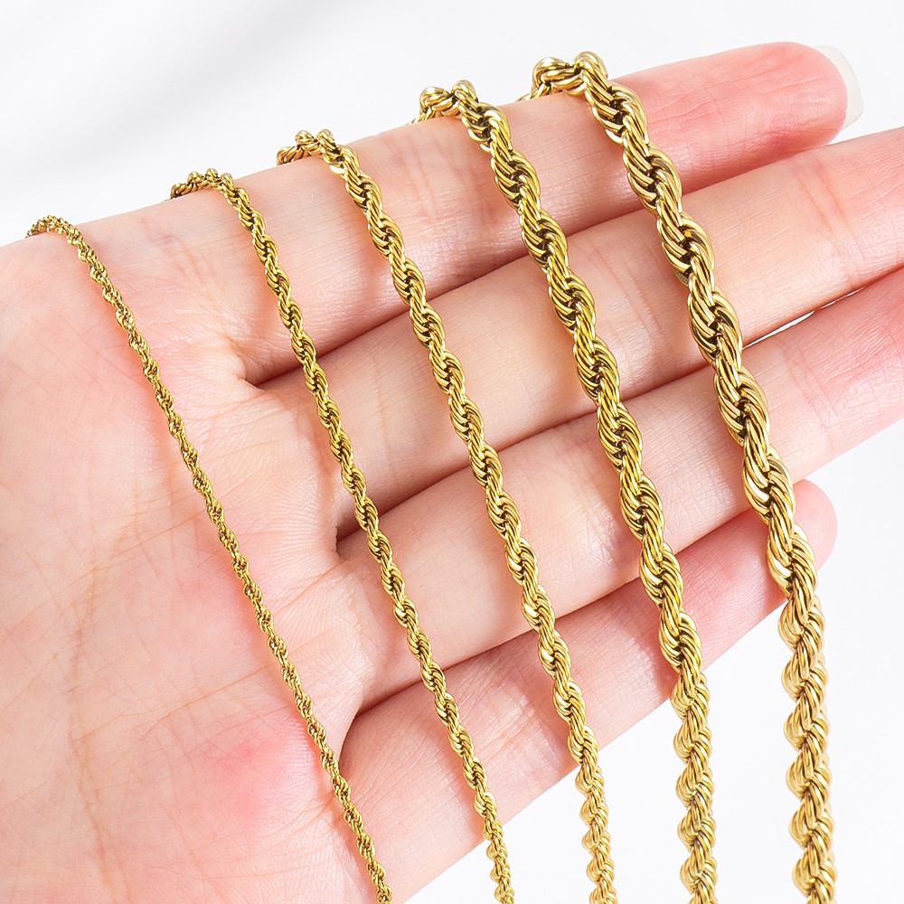 0,5/1 Meter Edelstahl Gedrehte – Hip Hop Chain Necklace Bewertung und Preis