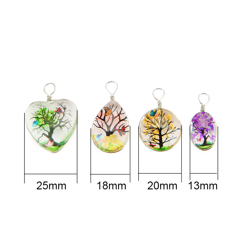 5 Stück bunte Baum-Kristallgla – Drop Earrings Bewertung und Preis