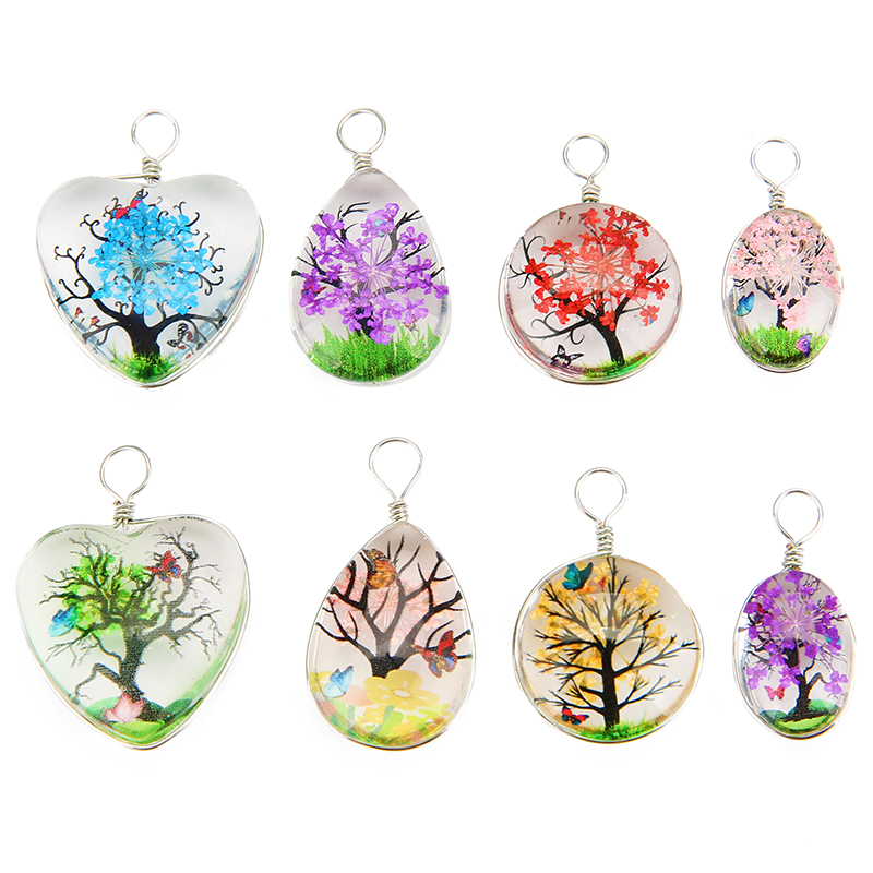 5 Stück bunte Baum-Kristallgla – Drop Earrings Bewertung und Preis