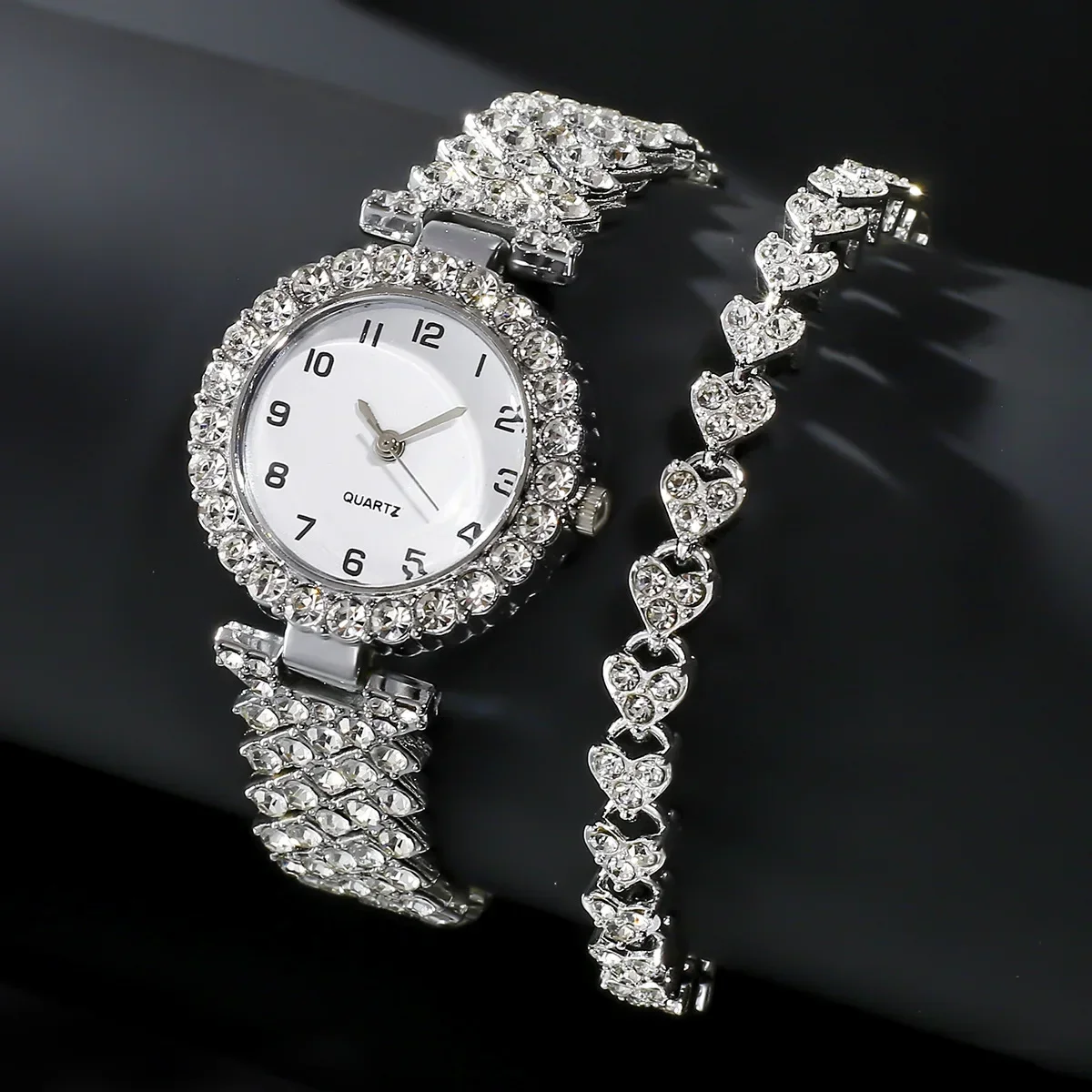 2024 2-teiliges Luxus-Modeuhre – Jewelry Watches For Ladies Bewertung und Preis