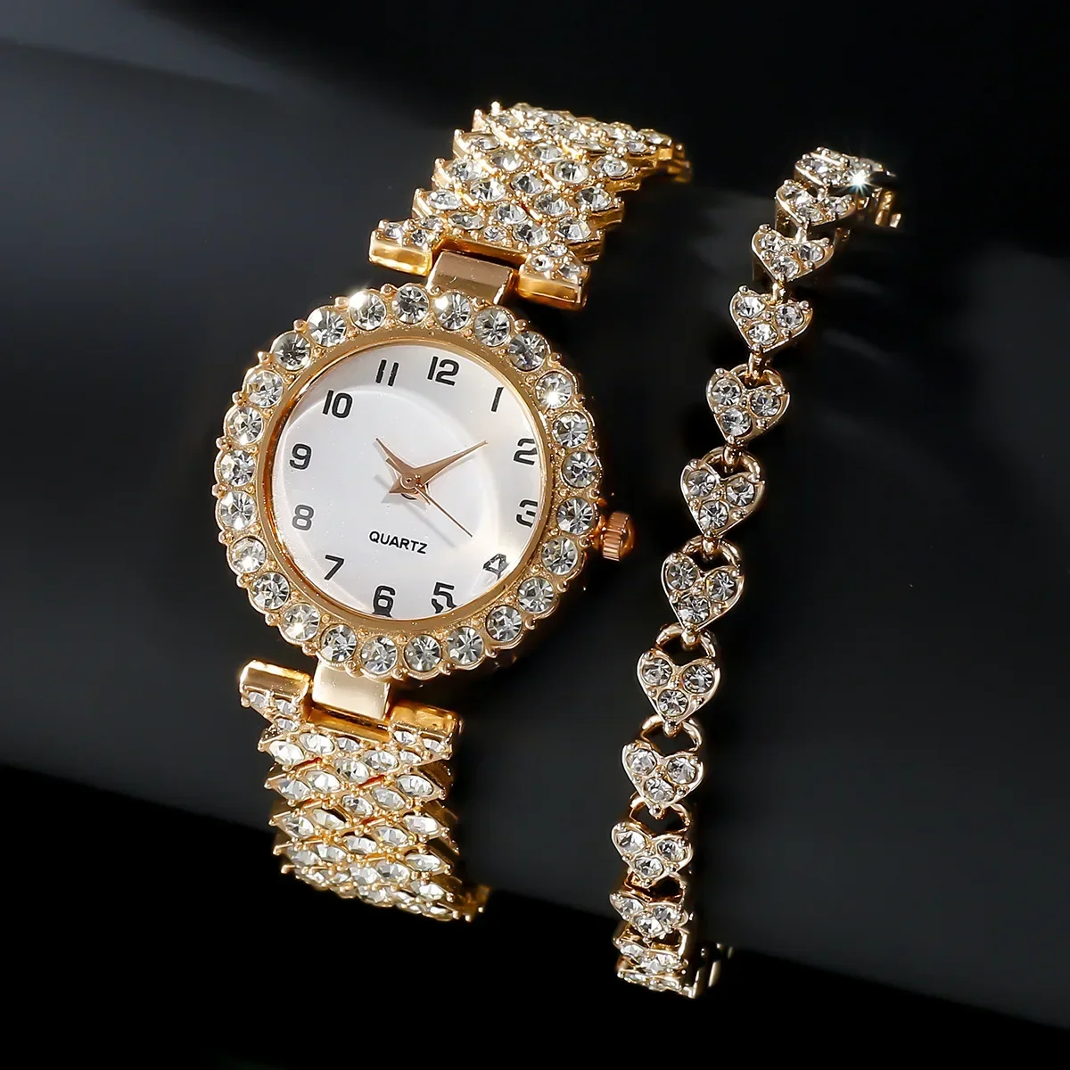 2024 2-teiliges Luxus-Modeuhre – Jewelry Watches For Ladies Bewertung und Preis