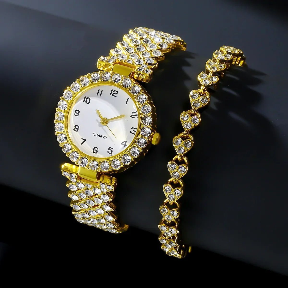 2024 2-teiliges Luxus-Modeuhre – Jewelry Watches For Ladies Bewertung und Preis