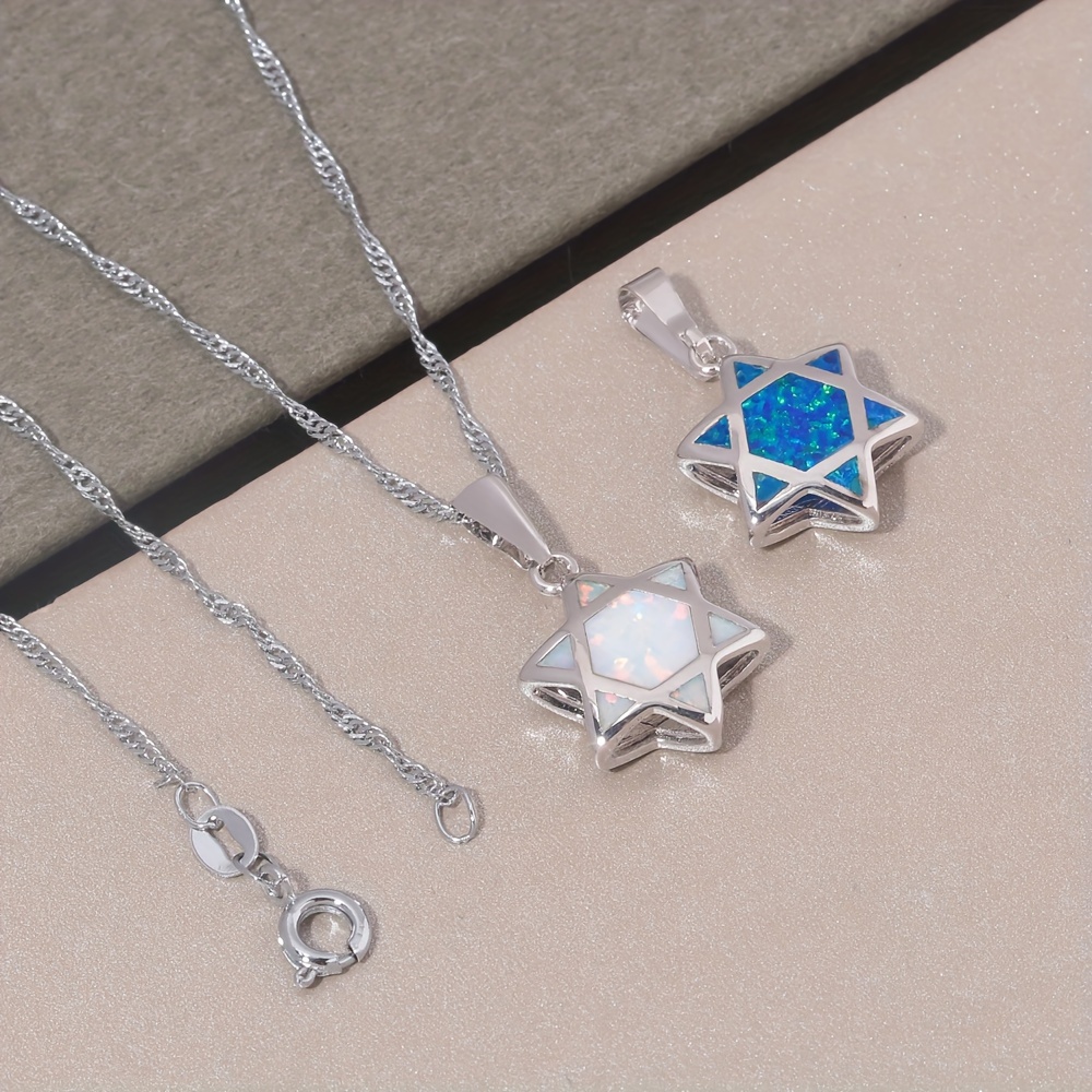 Davidstern Opal Anhänger Halsk – Jewelry & Watches Store Bewertung und Preis