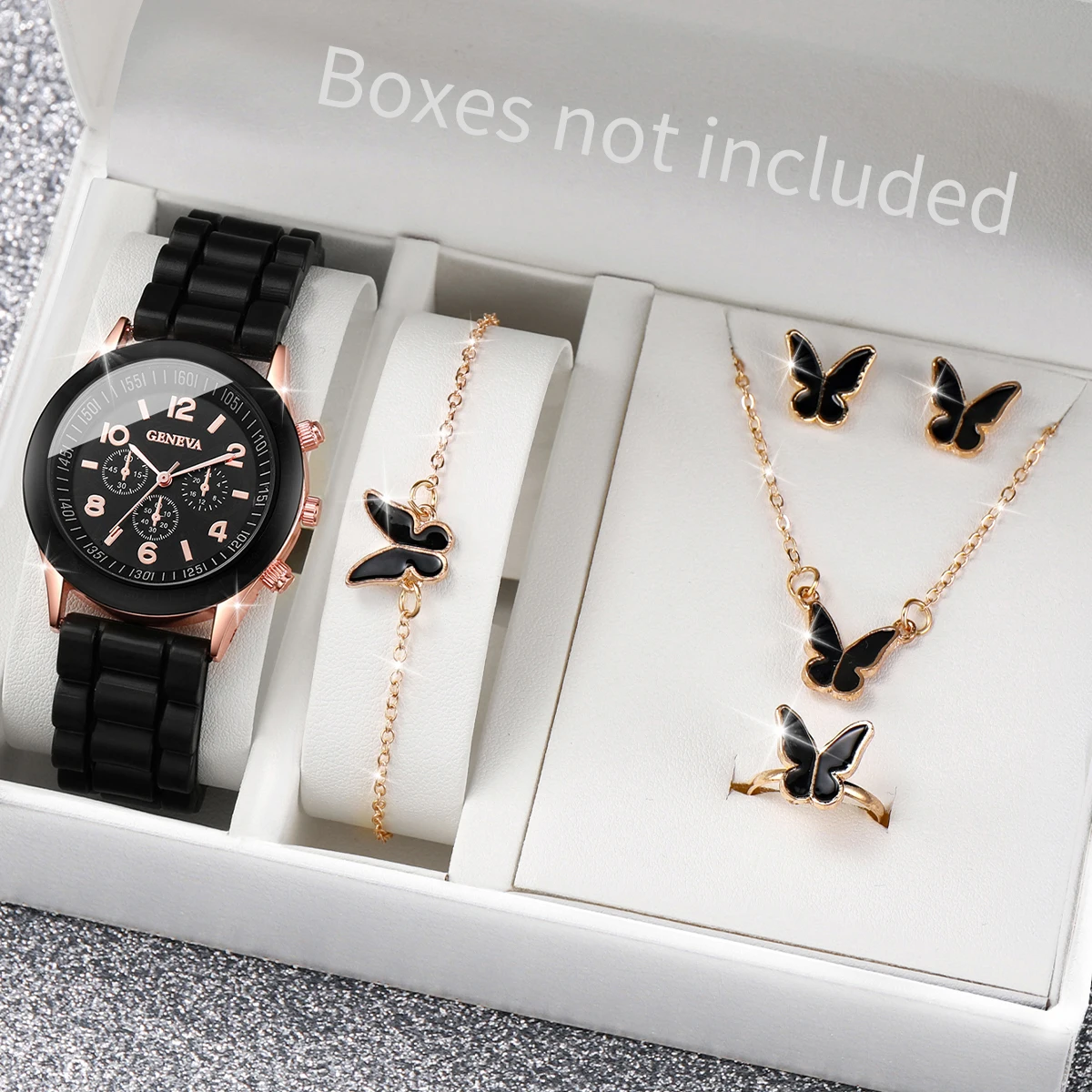 5/6PCS Mode Damenuhren Casual  – Jewelry Watches For Ladies Bewertung und Preis