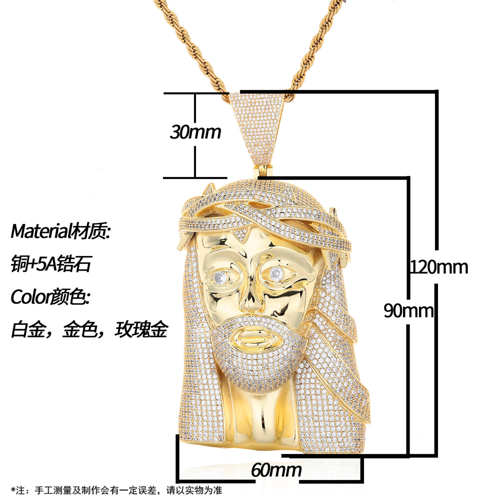 Anztilam 120mm Großes Jesus-Kr – Hip Hop Chain Necklace Bewertung und Preis