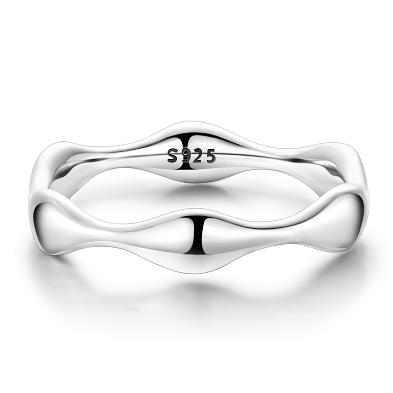 925 Sterling Silber Wellenförm – Minimalist Ring Stackable Bewertung und Preis
