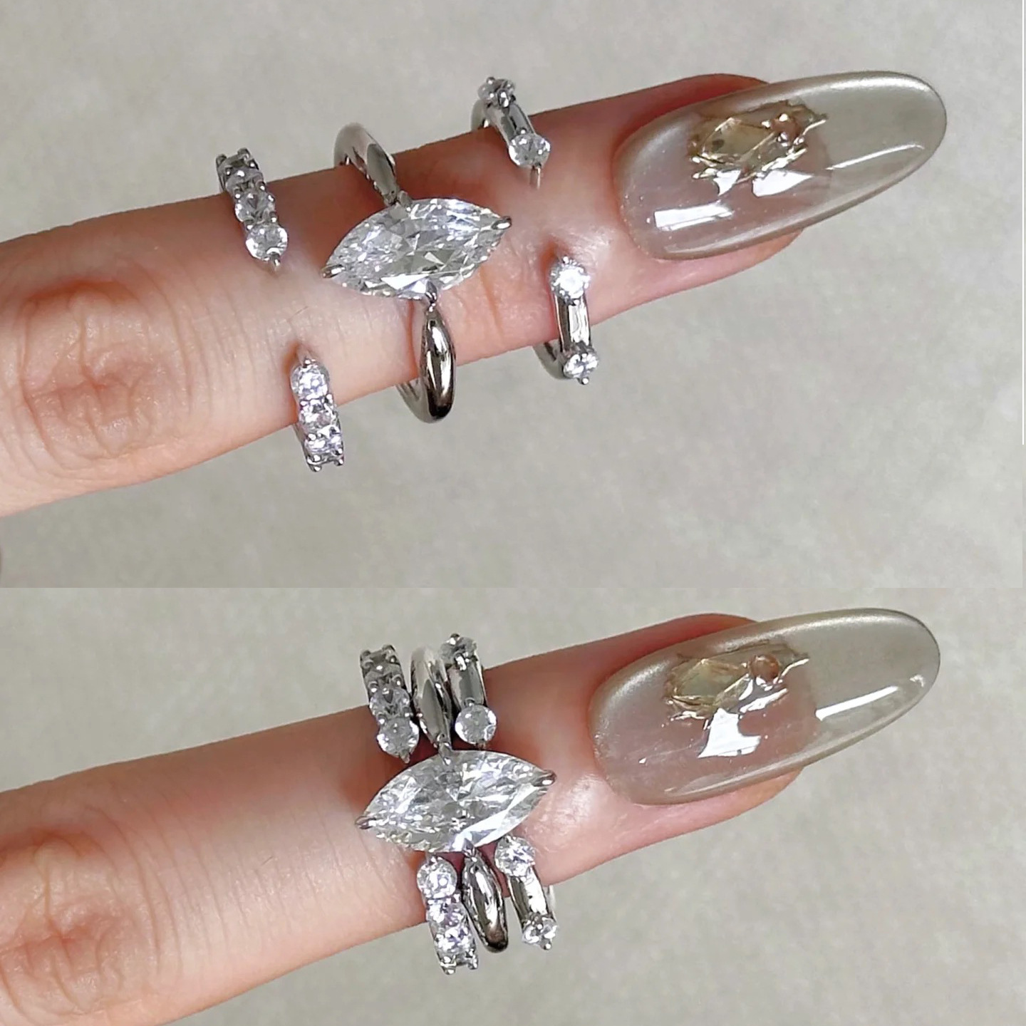 Minimalistischer Stil Drei-in- – Minimalist Ring Stackable Bewertung und Preis