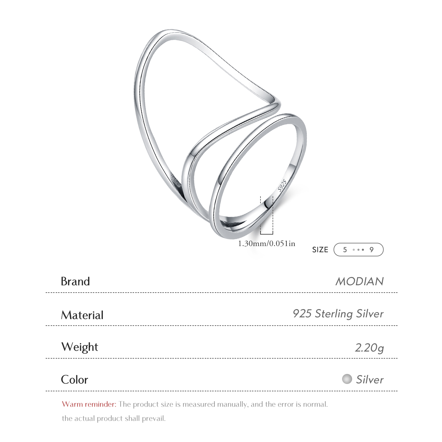 MODIAN 925 Sterling Silber Min – Minimalist Ring Stackable Bewertung und Preis