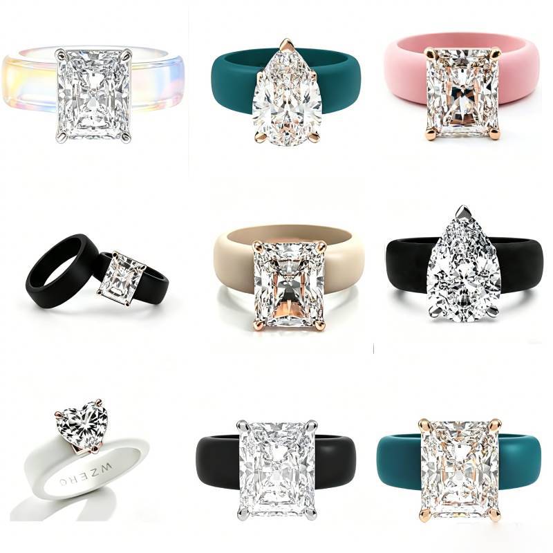 Minimalistischer Silikon-Herz- – Minimalist Ring Stackable Bewertung und Preis